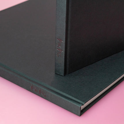 8 x 8 Square Sketchbook | 140gsm White Cartridge, 92 Pages | Casebound Black Cover