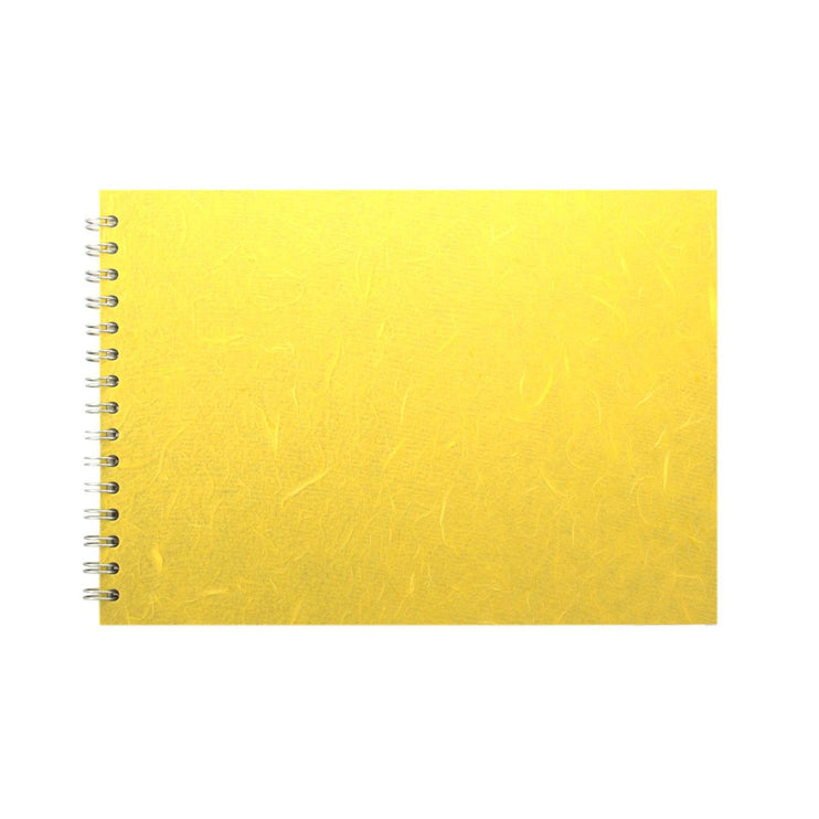 A4 Landscape, Yellow Watercolour Book by Pink Pig International