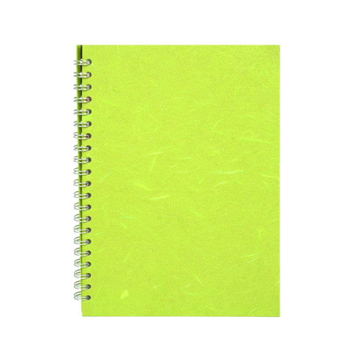 A4 Portrait, Lime Green Watercolour Book by Pink Pig International