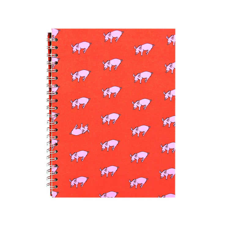 A4 Portrait, Rooster Red Sketchbook by Pink Pig International