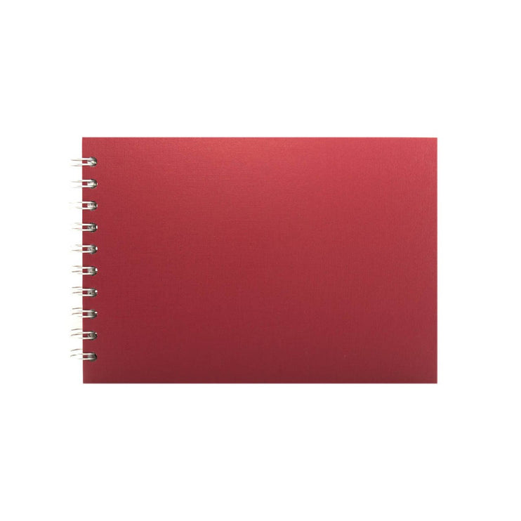 A5 Landscape, Eco Red Sketchbook by Pink Pig International